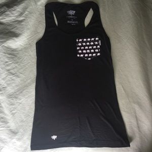 Serengetee Tops - Serengetee Tank w Elephant Patterned Pocket Serengetee Tops - Serengetee Tank w Elephant Patterned Pocket